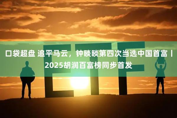 口袋超盘 追平马云，钟睒睒第四次当选中国首富丨2025胡润百富榜同步首发